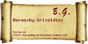Bereszky Grizeldisz névjegykártya